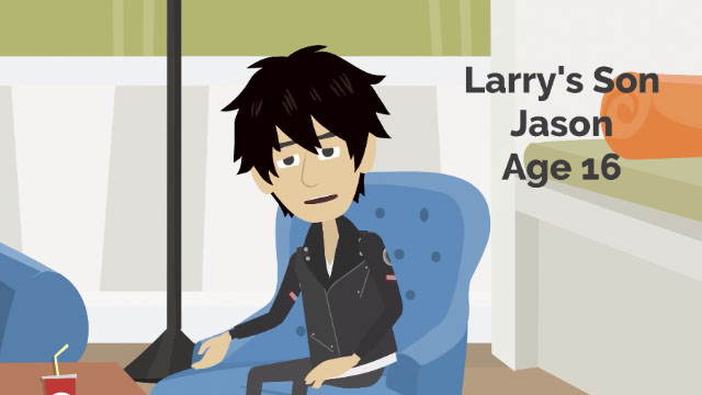 Animation of Larry's son Jason Age 16 video placeholder