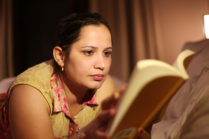 Women reading a book