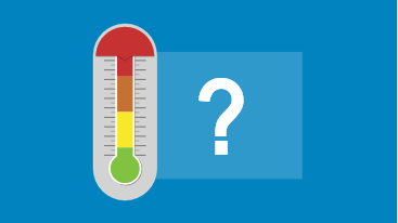 Illustration of a thermometer and a question mark.