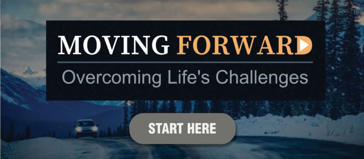 Moving Forward logo with start here button