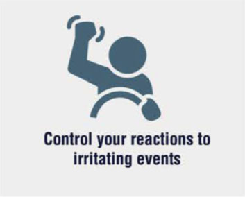 Control your reactions to irritating events