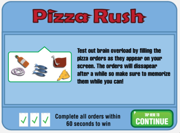 Pizza Rush game screenshot