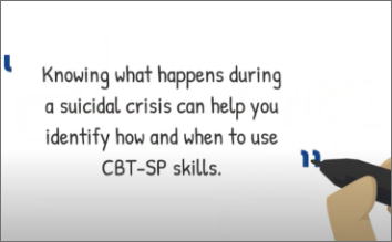 Screenshot of the Suicidal Crises and the Suicide Risk Curve video