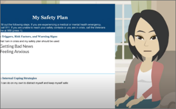 Screenshot of the Using Your Safety Plan video