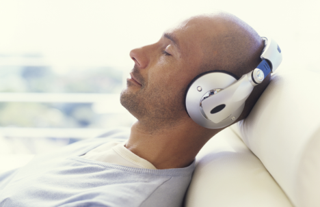 Man listening to music