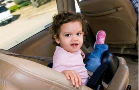 Toddler in a car