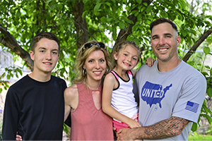 Family posing for a picture