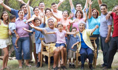 Family posing for a picture